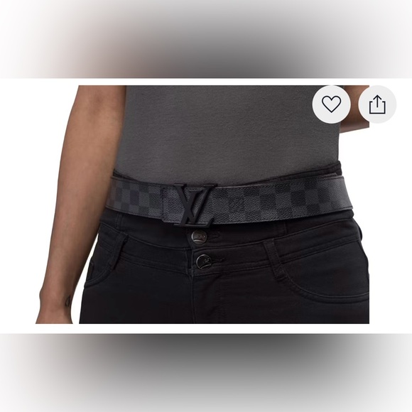 Louis Vuitton Damier Print Logo Men’s Belt *100% Authentic* - Picture 3 of 8